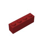 Brick 1 x 4 #3010 Dark Red