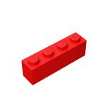 Brick 1 x 4 #3010 Red