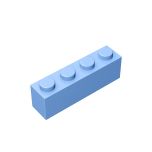 Brick 1 x 4 #3010 Bright Light Blue