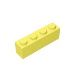 Brick 1 x 4 #3010 Bright Light Yellow