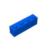 Brick 1X4 #3010 Blue