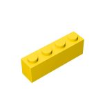 Brick 1 x 4 #3010 Yellow