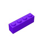 Brick 1 x 4 #3010 Dark Purple
