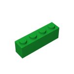 Brick 1 x 4 #3010 Green