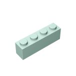 Brick 1X4 #3010 Light Aqua