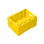 Container, Crate 3 x 4 x 1 2/3 with Handholds #30150 Yellow Gobricks