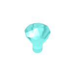 Rock 1 x 1 Jewel 24 Facet #30153 Trans-Light Blue