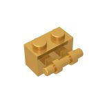 Brick Special 1 x 2 with Handle #30236  Pearl Gold Gobricks