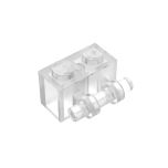 Brick Special 1 x 2 with Handle #30236  Trans-Clear Gobricks