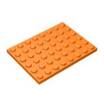 Plate 6 x 8 #3036 Orange