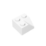 Slope 45 2 x 2 Double Concave #3046 White