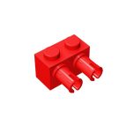 Brick Special 1 x 2 with 2 Pins, Round Pin Holes #30526 Red