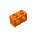Technic, Brick 1 x 2 with Holes #32000 Orange
