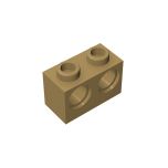 Technic, Brick 1 x 2 with Holes #32000  Dark Tan Gobricks