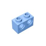 Technic, Brick 1 x 2 with Holes #32000  Bright Light Blue Gobricks