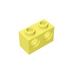 Technic, Brick 1 x 2 with Holes #32000  Bright Light Yellow Gobricks