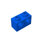 Technic, Brick 1 x 2 with Holes #32000  Blue Gobricks