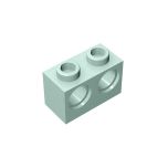 Technic, Brick 1 x 2 with Holes #32000  Light Aqua Gobricks
