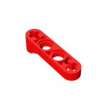 Technic Beam 1 x 4 Thin with Stud Connector #32006 Red