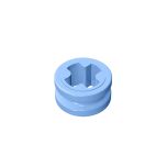 Technic Bush 1/2 Smooth with Axle Hole Semi-Reduced #32123 Bright Light Blue