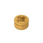 Technic Bush 1/2 Smooth with Axle Hole Semi-Reduced #32123 Pearl Gold Gobricks