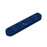Technic Plate 1 x 5 with Smooth Ends, 4 Studs and Centre Axle Hole #32124