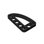 Technic Beam 3 x 5 L-Shape with Quarter Ellipse Thin #32250 Black