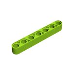 Technic Beam 1 x 7 Thick #32524 Lime