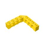 Brick 5 x 5 Right Angle (1 x 4 - 1 x 4) #32555 Yellow Gobricks