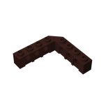 Brick 5 x 5 Right Angle (1 x 4 - 1 x 4) #32555 Dark Brown Gobricks