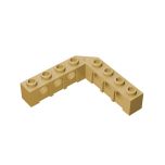 Brick 5 x 5 Right Angle (1 x 4 - 1 x 4) #32555 Tan Gobricks