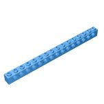 Technic Brick 1 x 16 [15 Holes] #3703  Medium Blue Gobricks