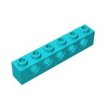 Technic Brick 1 x 6 [5 Holes] #3894  Medium Azure Gobricks