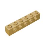 Technic Brick 1 x 6 [5 Holes] #3894  Tan Gobricks