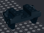 Train Wheel #2878c02, Train Wheel Holder #2878 with 2 Black Train Wheel #57878 and Metal Axle 4CM #57051 #2878c02