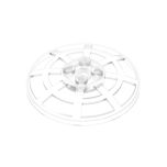 Dish 6 x 6 Inverted (Radar) Webbed (Undetermined Type) #4285 Trans-Clear Gobricks