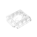 Slope Curved 4 x 4 x 2/3 Triple Curved with 2 Studs #45677  Trans-Clear Gobricks
