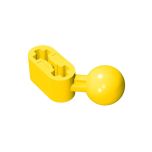 Technic Beam 1 x 2 with Ball Joint Angled #50923 Yellow