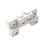 Brick Special 2 x 4 - 1 x 4 with 2 Recessed Studs and Thick Side Arches #52038