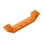 Slope Inverted 45 6 x 1 Double with 1 x 4 Cutout #52501 Orange