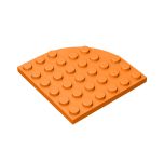 Plate Round Corner 6 x 6 #6003 Orange