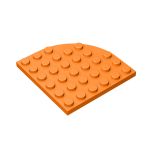 Plate Round Corner 6 x 6 #6003 Orange