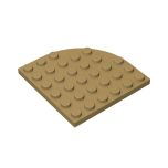 Plate Round Corner 6 x 6 #6003 Dark Tan