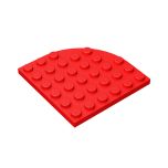 Plate Round Corner 6 x 6 #6003 Red