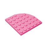 Plate Round Corner 6 x 6 #6003 Dark Pink