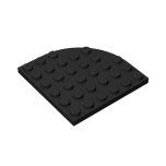 Plate Round Corner 6 x 6 #6003 Black