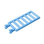 Bar 7 x 3 with Double Clips (Ladder) #6020 Medium Blue Gobricks