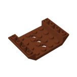 Slope, Inverted 45 6 x 4 Double With 4 x 4 Cutout And 3 Holes #60219 Reddish Brown