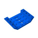 Slope, Inverted 45 6 x 4 Double With 4 x 4 Cutout And 3 Holes #60219 Blue
