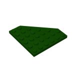 Wedge Plate 6 x 6 Cut Corner #6106 Dark Green